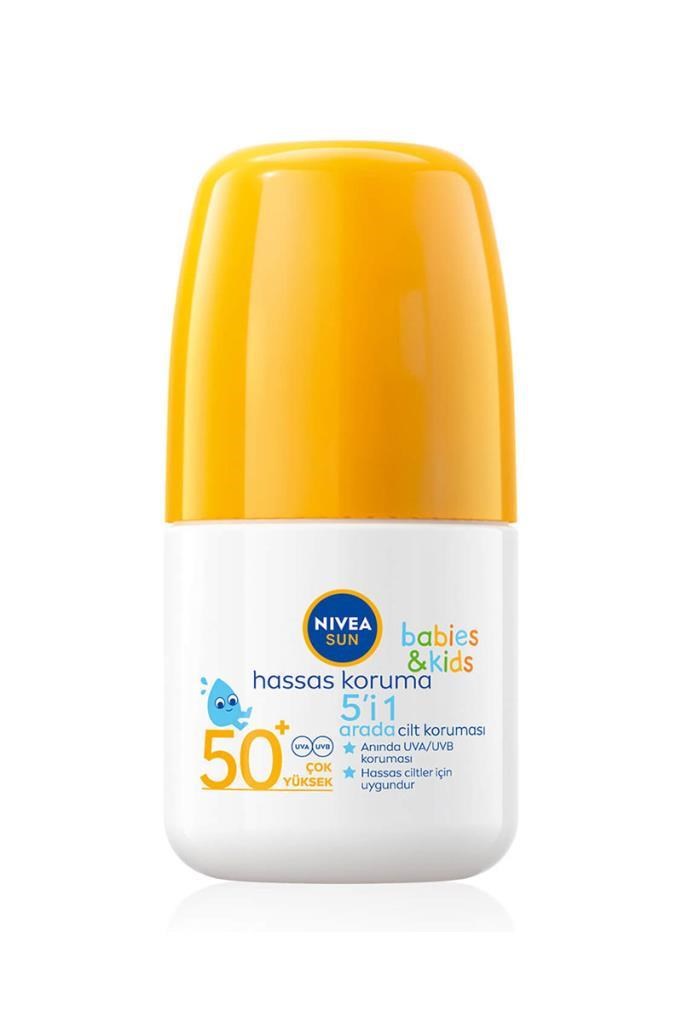 Nivea Sun Babies & Kids 5in1 Hassas Koruma 50 ml 50 Faktör Roll-On Çocuk Güneş KremiNivea Sun Babies & Kids 5in1 Hassas Koruma 50 ml 50 Faktör Roll-On Çocuk Güneş KremiNivea