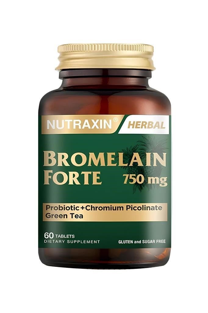 Nutraxin Bromelain Forte 60 Tablet Takviye | VitaminNutraxin Bromelain Forte 60 TabletNutraxin