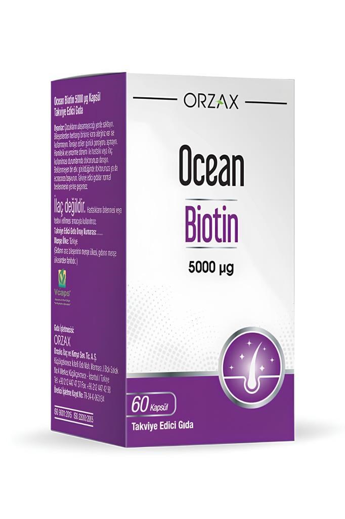 Ocean Biotin 5000 mcg 60 Kapsül Takviye | Hızlı KargoOcean Biotin 5000 mcg 60 KapsülOcean