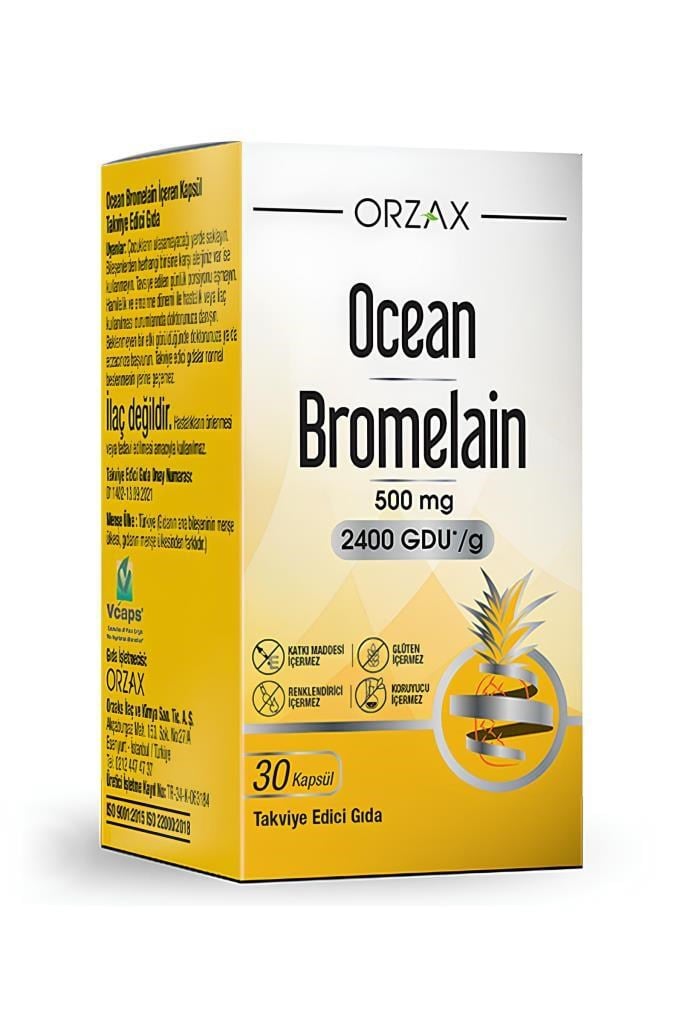 Ocean Bromelain 30 Kapsül Enzim Takviyesi | Hızlı KargoOcean Bromelain 30 KapsülOcean