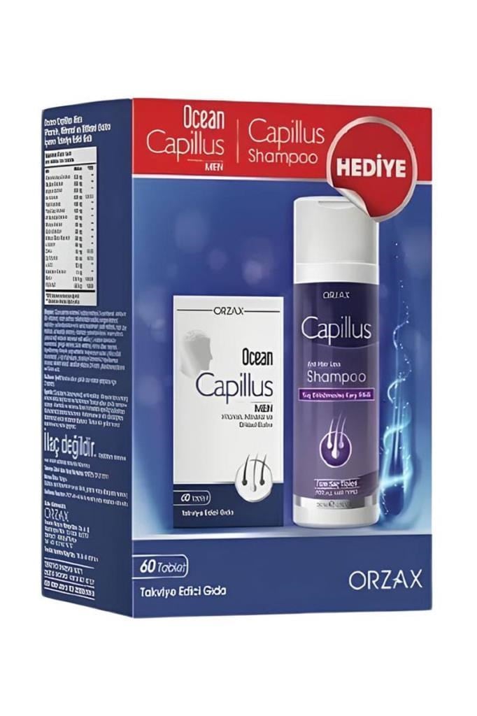Ocean Capillus Men 60 Tablet + 200 ml Şampuan | Hızlı KargoOcean Capillus Men 60 Tablet + Capillus Şampuan 200 ml HediyeliOcean