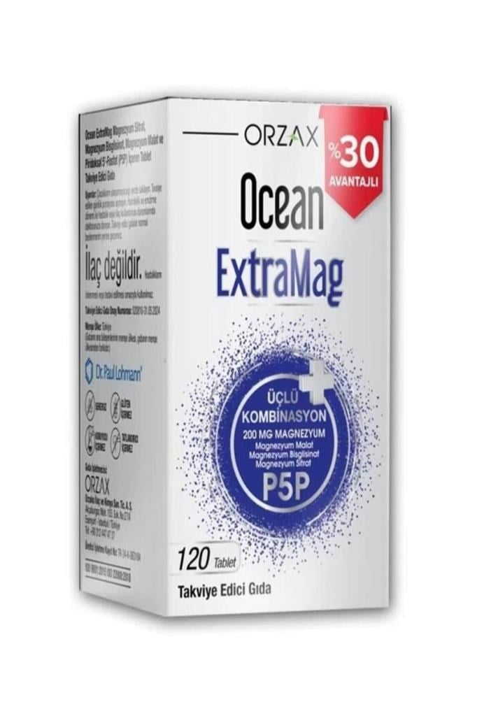 Ocean Extramag 120 Tablet Magnezyum B6 | Hızlı KargoOcean Extramag 120 TabletOcean