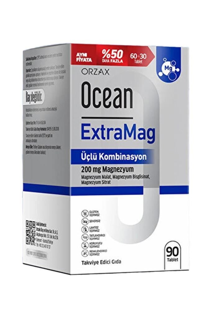 Magnezyum Takviyesi Ocean Extramag 60 Tablet | Hızlı KargoOcean Extramag 90 TabletOcean
