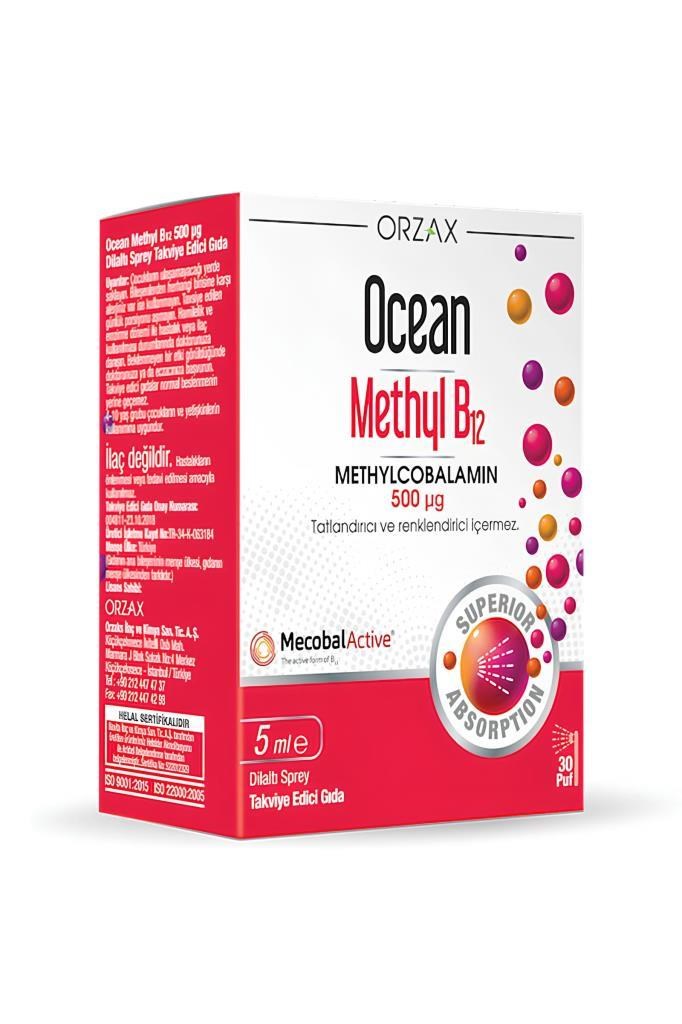 Ocean Methyl B12 500 mcg Dilaltı Sprey 5 ml | Hızlı KargoOcean Methyl B12 500 mcg Dilaltı Sprey 5 mlOcean