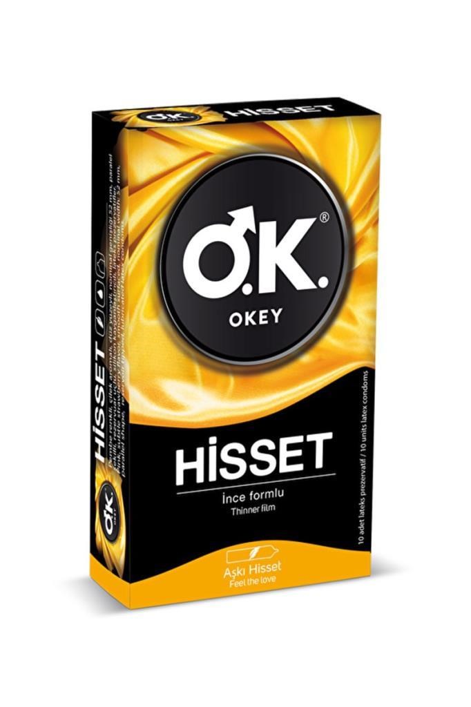Okey Hisset İnce 10'lu Prezervatif 52 mmOkey Hisset İnce 10lu PrezervatifOkey