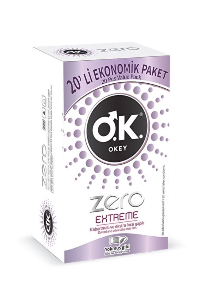 Okey Zero Extreme 20’li Prezervatif Ultra İnce | Yokmuş GibiOkey Zero Extreme 20li PrezervatifOkey