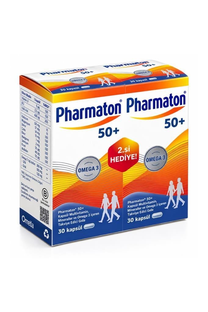 Pharmaton 50 Plus 30 Kapsül 2.si HediyePharmaton