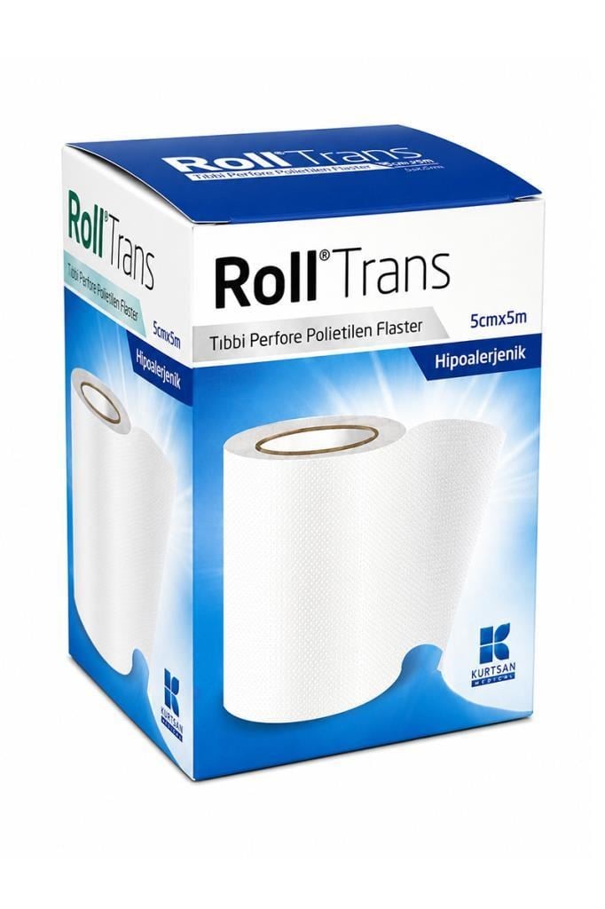 Roll Trans Şeffaf Perfore Polietilen 5cm x 5m Hipoalerjenik FlasterRoll Trans