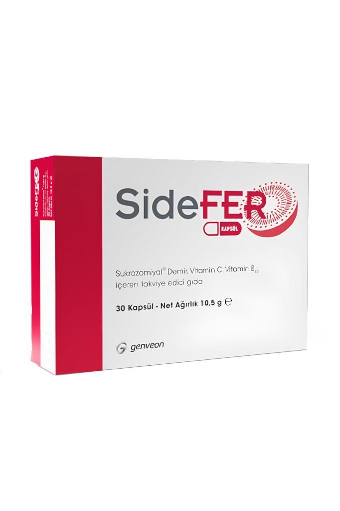 SideFER C ve B12 Vitamin 30 KapsülSideFER C ve B12 Vitamin 30 KapsülSidefer