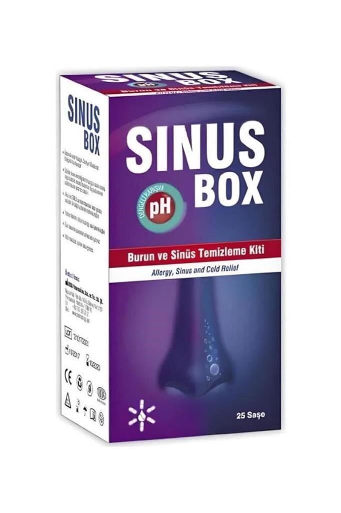 Sinusbox Burun Temizleme Kiti 25 Saşe Aparatlı Sinusbox Burun Temizleme KitiSınus box