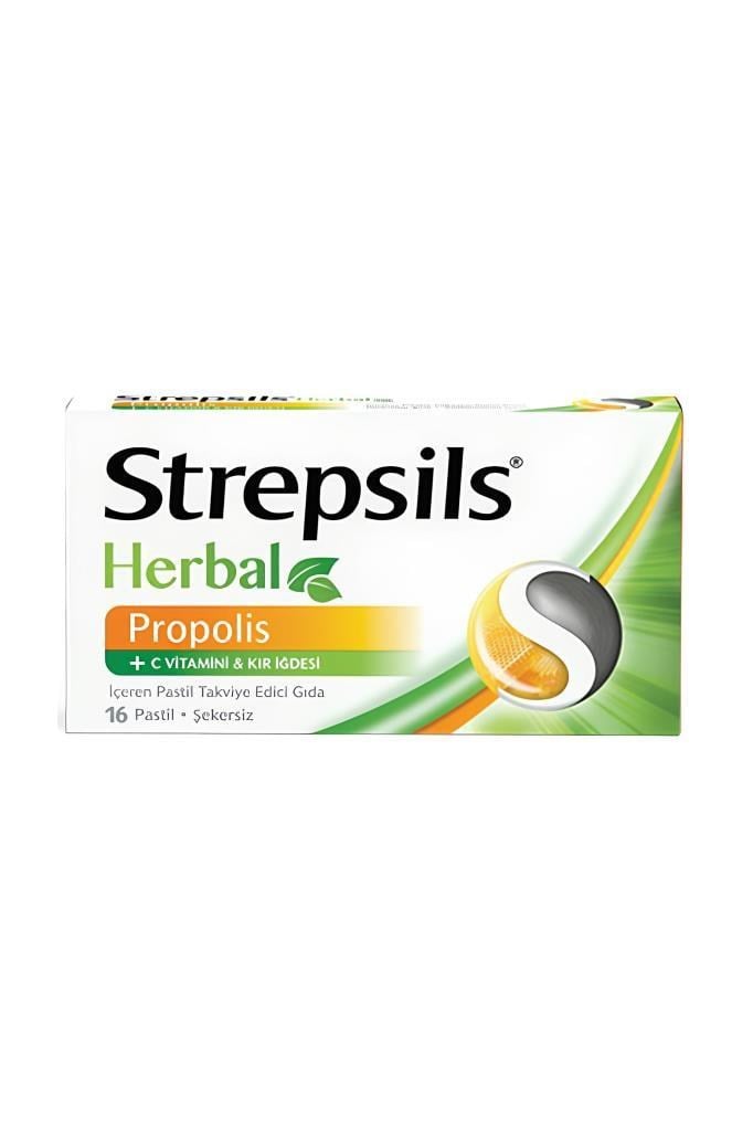 Strepsils Herbal Propolis C Vit 16 Pastil Strepsils Herbal Propolis ve C Vitaminli 16lı PastilStrepsils