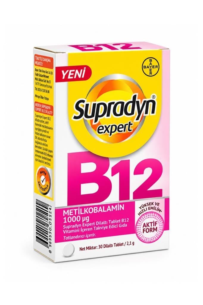 Supradyn Expert B12 Metilkobalamin 1000 mcg 30 Tabletsupradyn