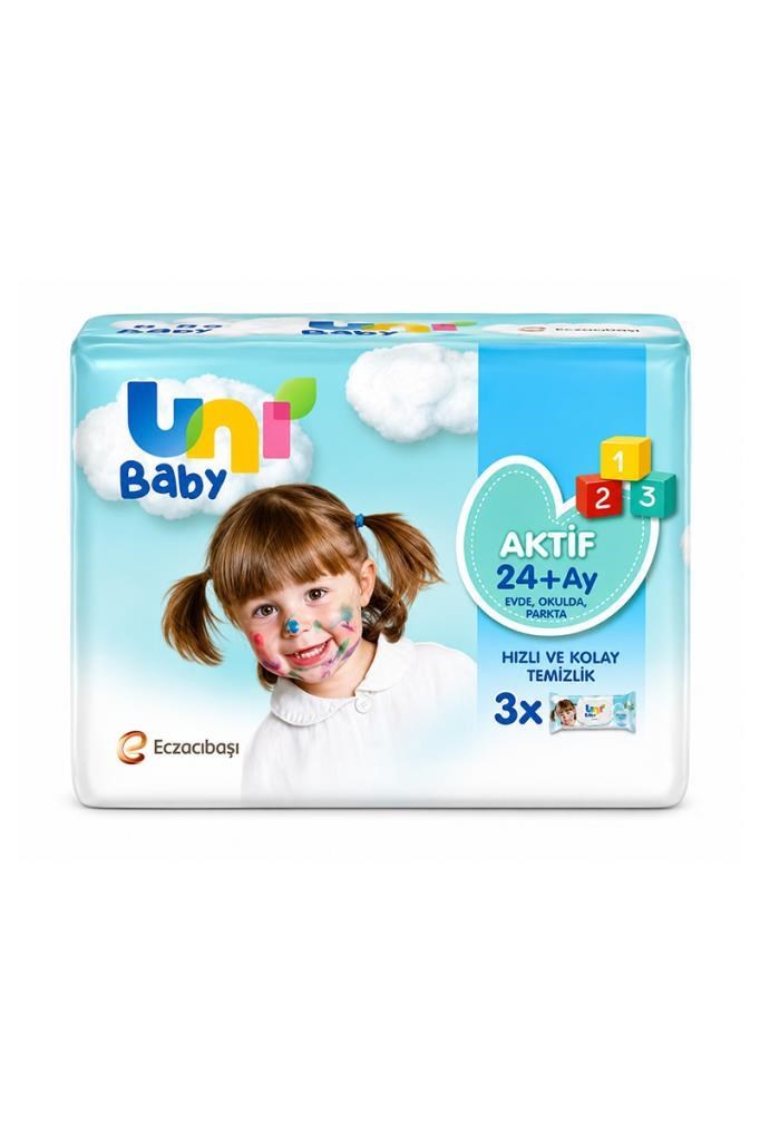 Uni Baby Aktif 52 Yaprak 3lü Paket Islak MendilUni Baby