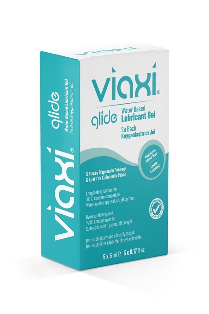 Viaxi Glide Su Bazlı Jel Sade 5x5 ml  Viaxi Glide Su Bazlı Kayganlaştırıcı Jel Sade 5x5 mlViaxi