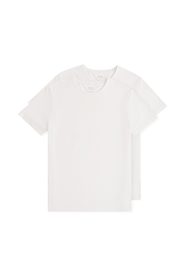 2'li Bisiklet Yaka Düz T-Shirt
