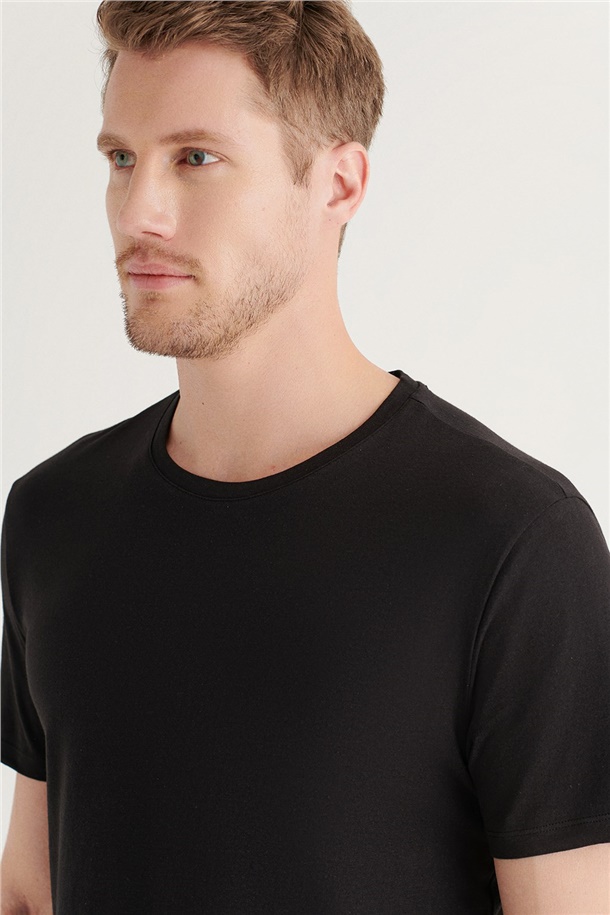 2'li Bisiklet Yaka Düz T-Shirt