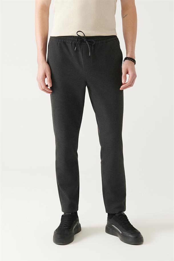 Antrasit Dokuma Jogger Pantolon
