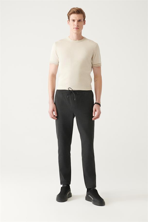 Antrasit Dokuma Jogger Pantolon