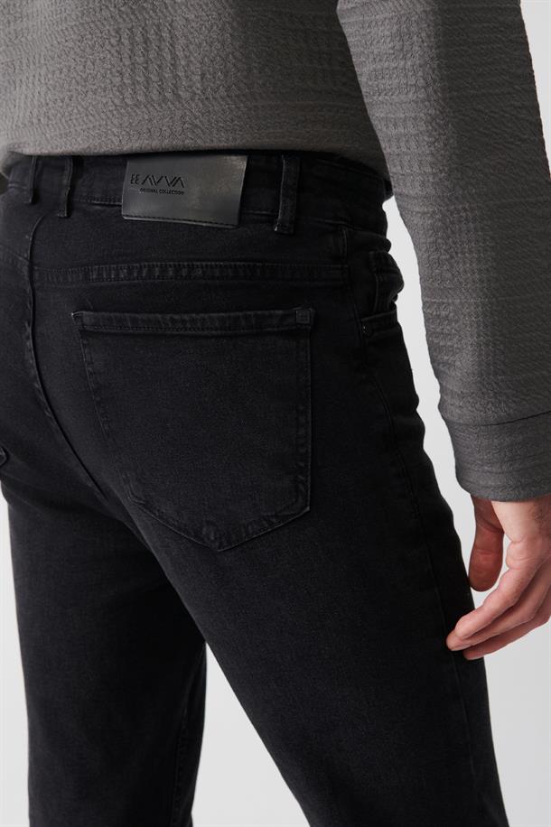 Antrasit Eskitme Yıkamalı Likralı Skinny Fit Jean Pantolon