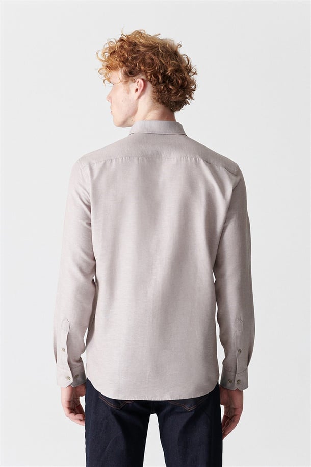 Oxford Düğmeli Yaka Slim Fit Gömlek