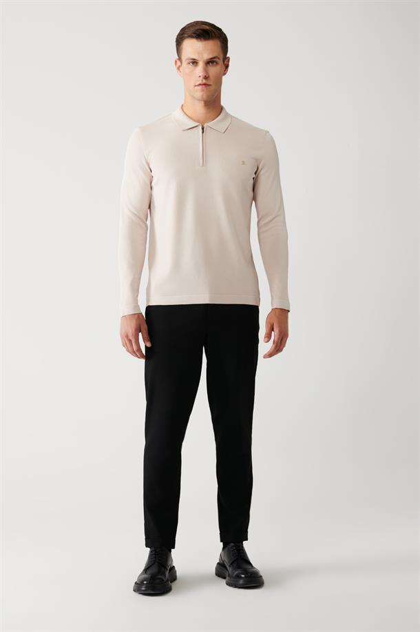 Bej Polo Yaka Rayon Kazak