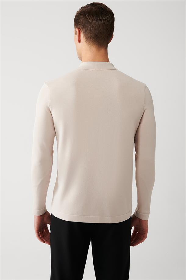 Bej Polo Yaka Rayon Kazak
