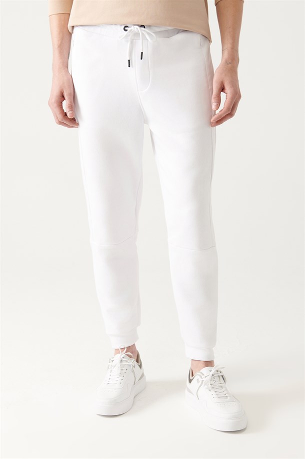 Beyaz Baskılı Jogger