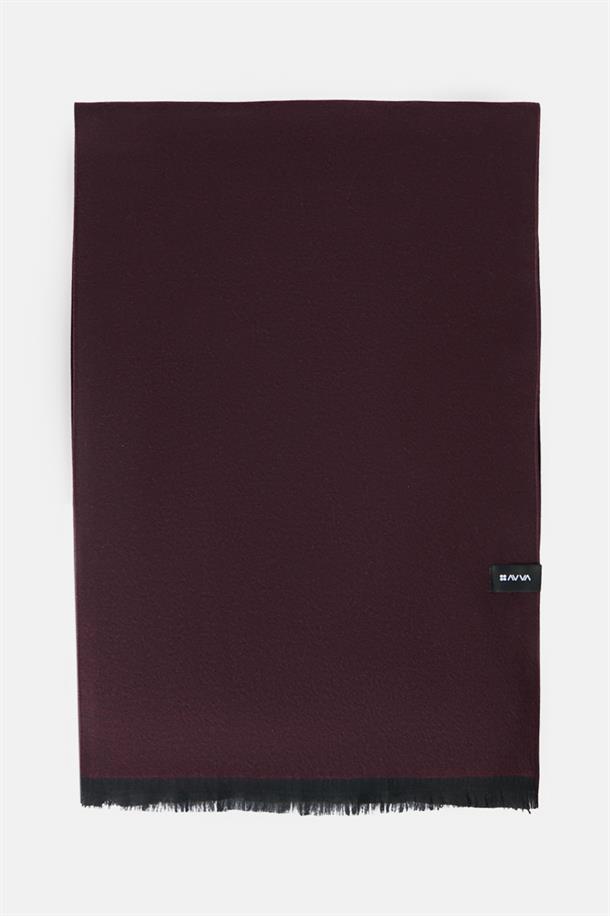 Bordo Düz Şal