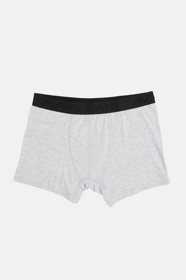 Gri Düz Boxer