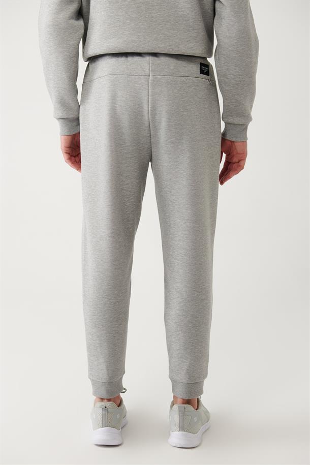 Gri Gofre Baskılı Jogger