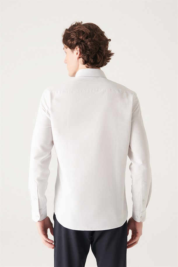 Gri Oxford Düğmeli Yaka Regular Fit Gömlek