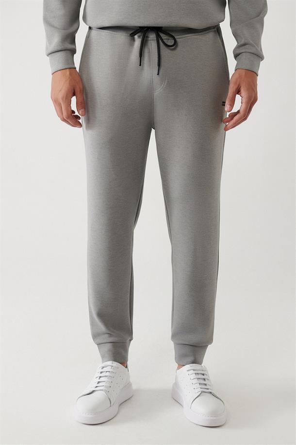 Gri Soft Touch Kumaş Jogger