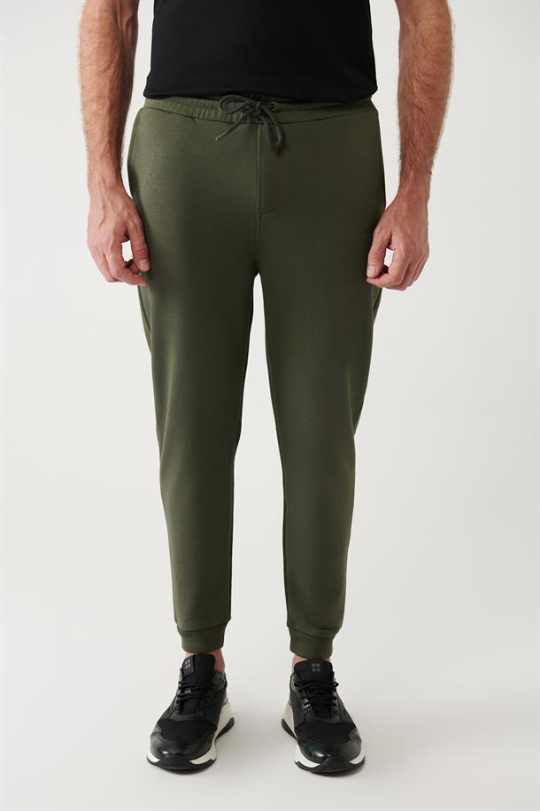 Haki Piramid Baskılı Jogger