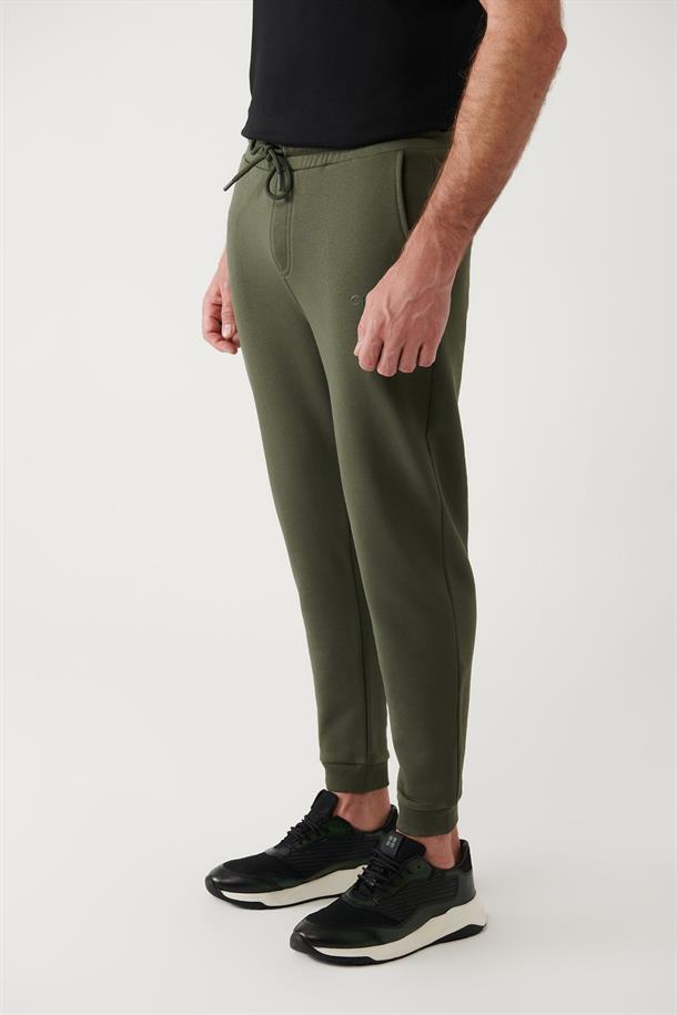 Haki Piramid Baskılı Jogger