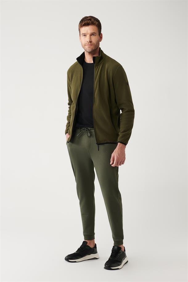 Haki Piramid Baskılı Jogger