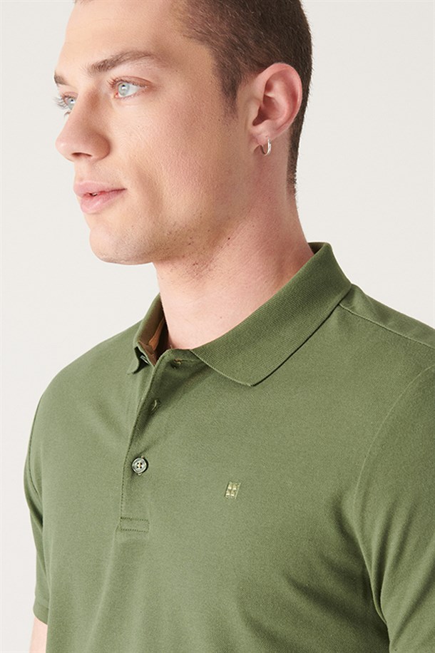 Polo Yaka Düz T-Shirt