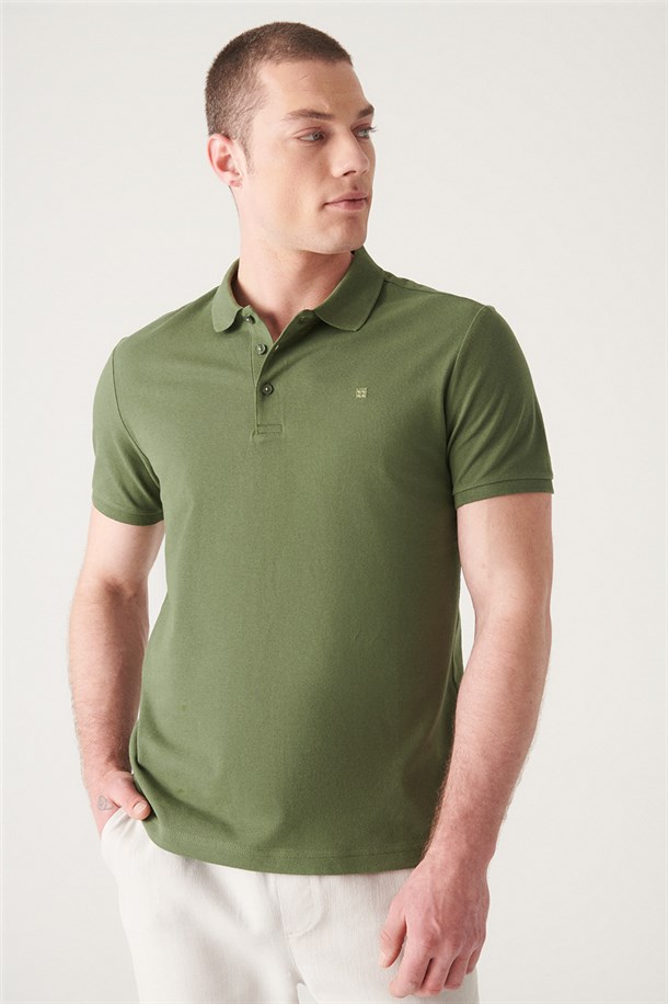 Polo Yaka Düz T-Shirt
