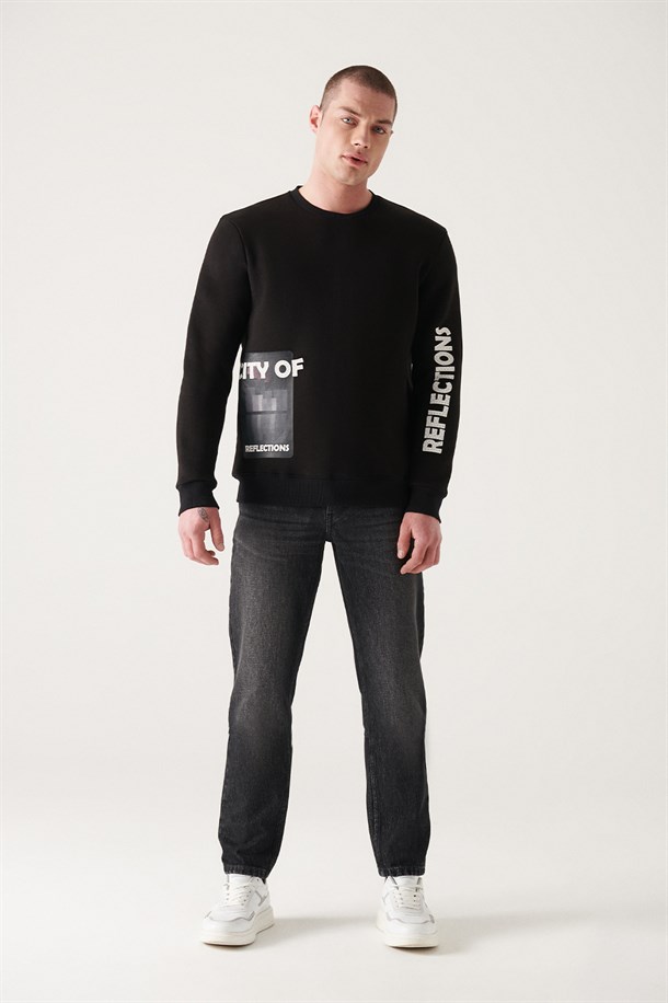 Hologram Baskılı Sweatshirt