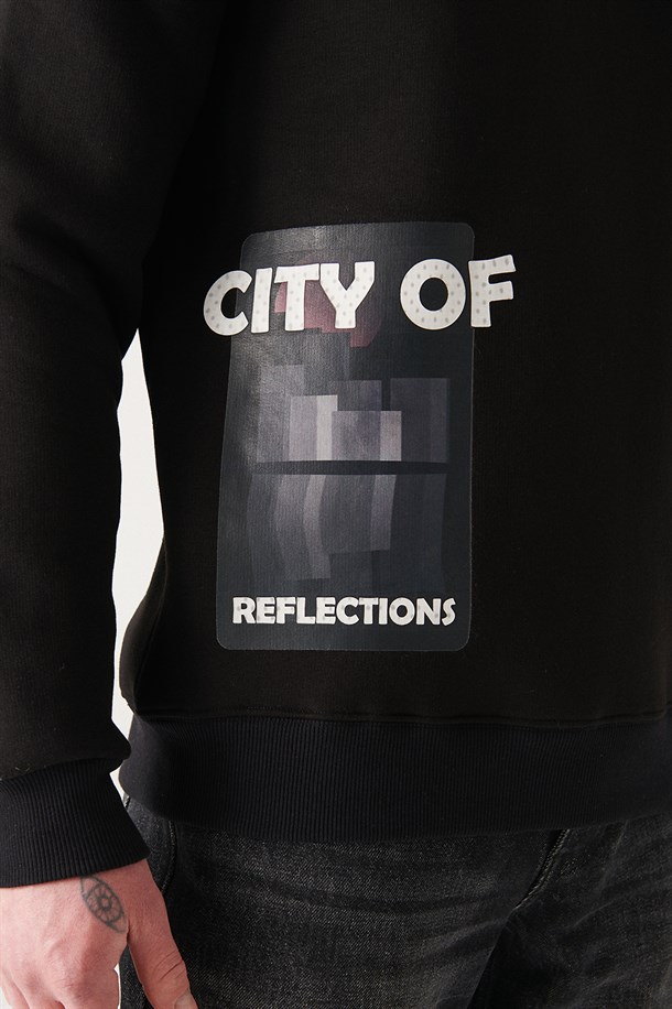 Hologram Baskılı Sweatshirt