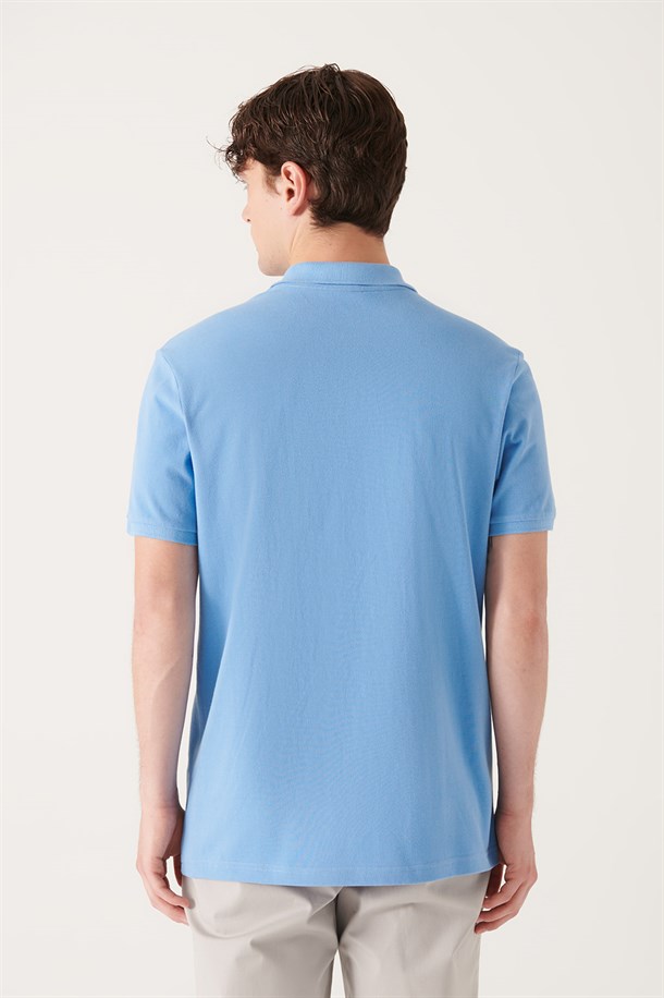 Polo Yaka Düz T-Shirt