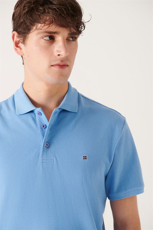 Polo Yaka Düz T-Shirt