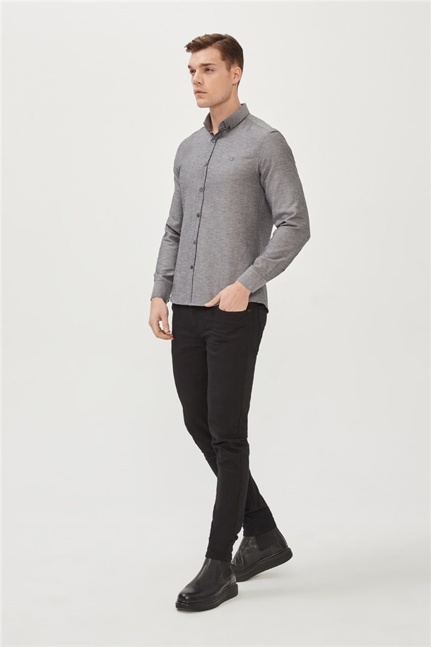 Oxford Düğmeli Yaka Slim Fit Gömlek