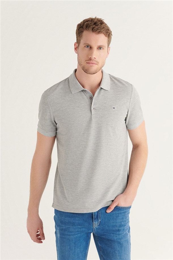 Polo Yaka Düz T-Shirt