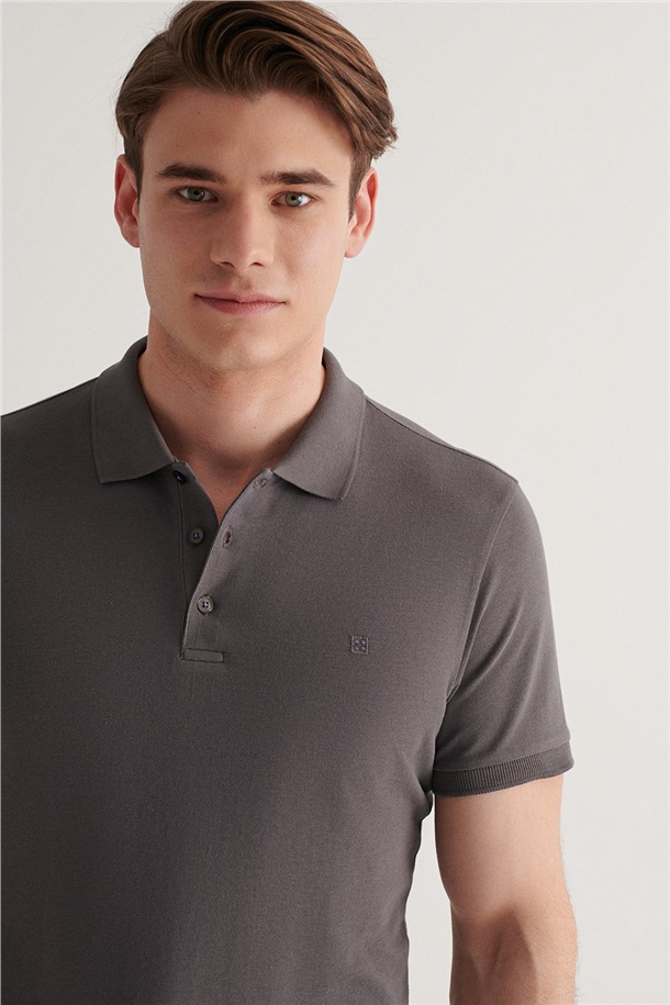 Polo Yaka Düz T-Shirt