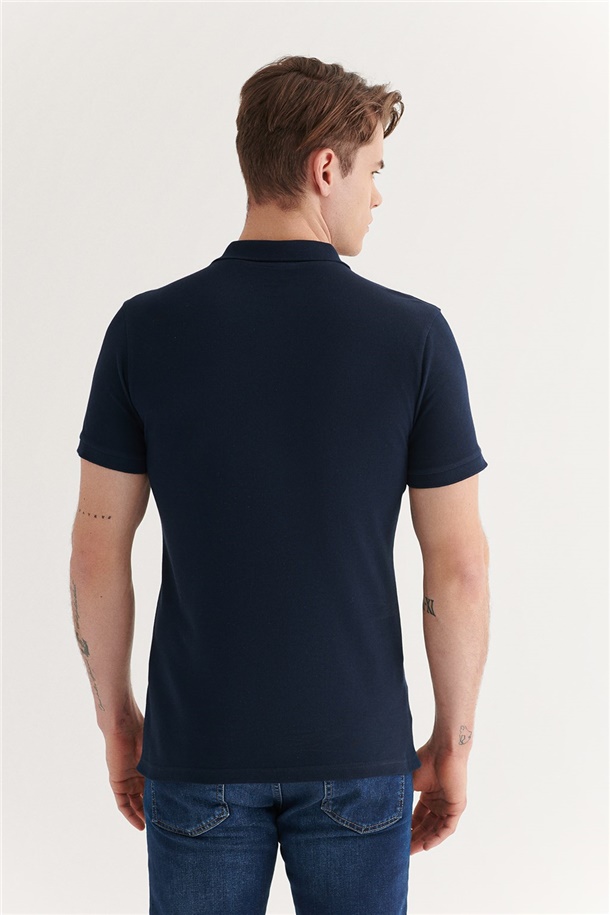 Polo Yaka Düz T-Shirt