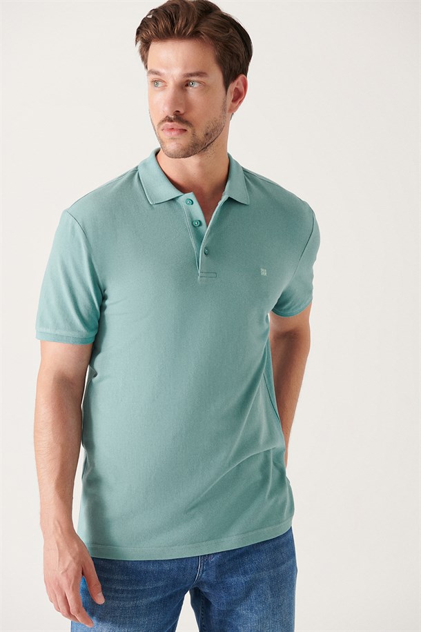 Polo Yaka Düz T-Shirt