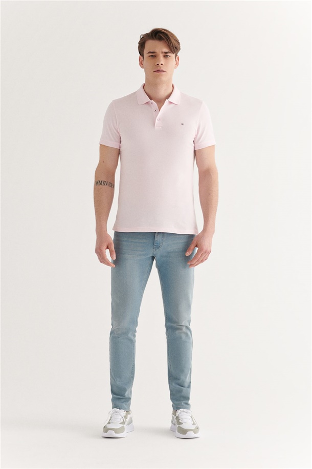 Polo Yaka Düz T-Shirt