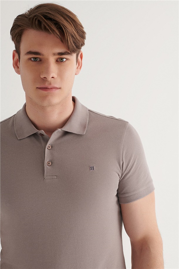 Polo Yaka Düz T-Shirt
