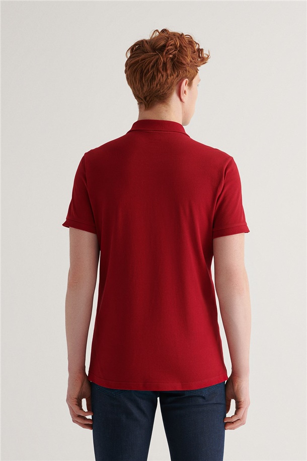 Polo Yaka Düz T-Shirt