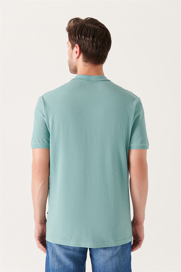 Polo Yaka Düz T-Shirt